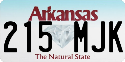 AR license plate 215MJK