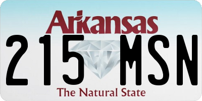 AR license plate 215MSN