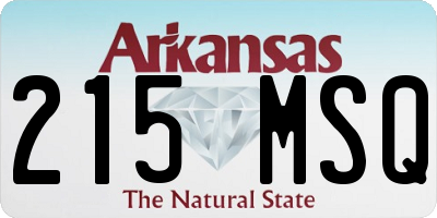 AR license plate 215MSQ