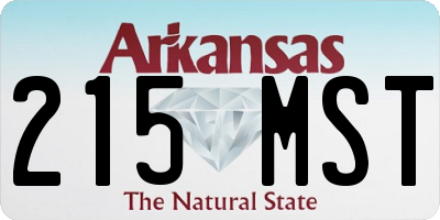 AR license plate 215MST