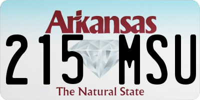 AR license plate 215MSU