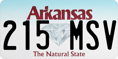 AR license plate 215MSV