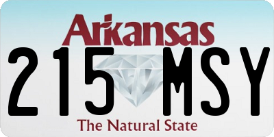 AR license plate 215MSY