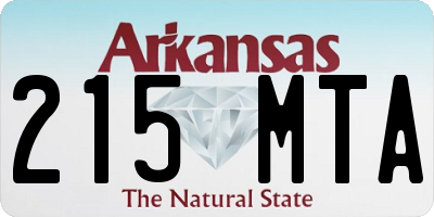 AR license plate 215MTA