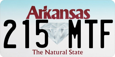 AR license plate 215MTF