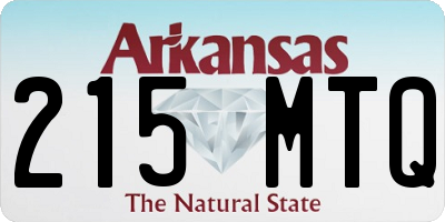 AR license plate 215MTQ