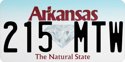 AR license plate 215MTW