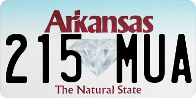 AR license plate 215MUA