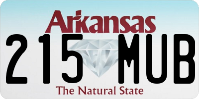 AR license plate 215MUB