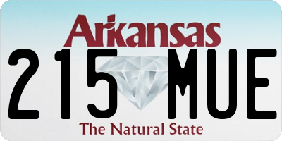 AR license plate 215MUE
