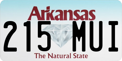 AR license plate 215MUI