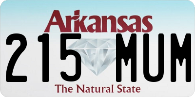 AR license plate 215MUM