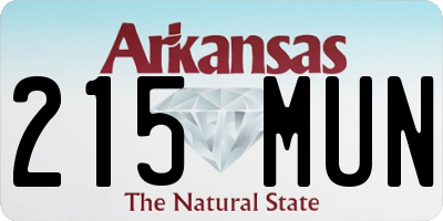 AR license plate 215MUN