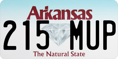 AR license plate 215MUP
