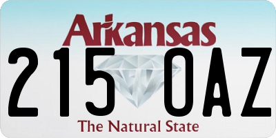 AR license plate 215OAZ