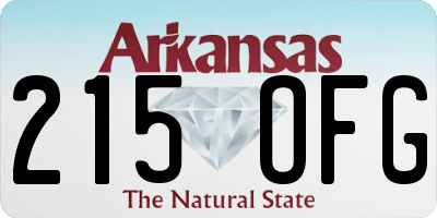 AR license plate 215OFG