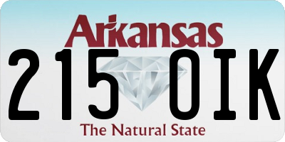 AR license plate 215OIK