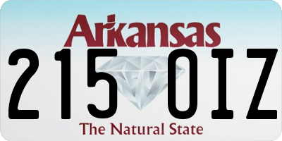 AR license plate 215OIZ