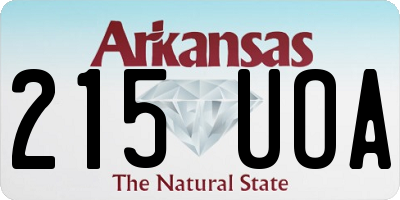 AR license plate 215UOA