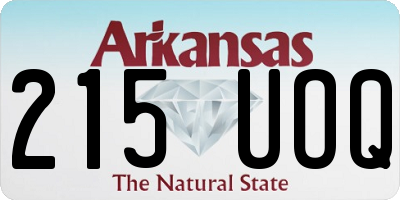 AR license plate 215UOQ