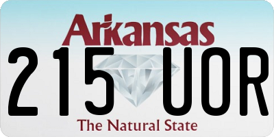 AR license plate 215UOR