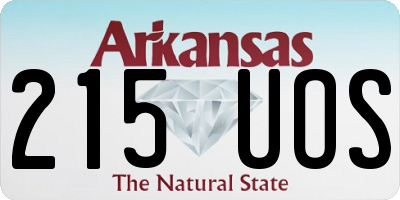 AR license plate 215UOS