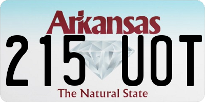 AR license plate 215UOT