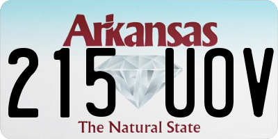 AR license plate 215UOV