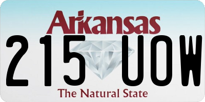 AR license plate 215UOW