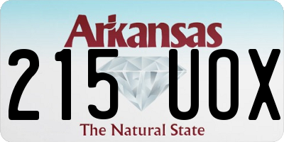 AR license plate 215UOX