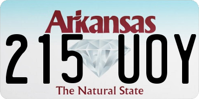 AR license plate 215UOY
