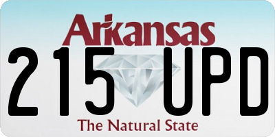 AR license plate 215UPD