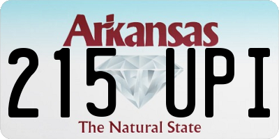 AR license plate 215UPI