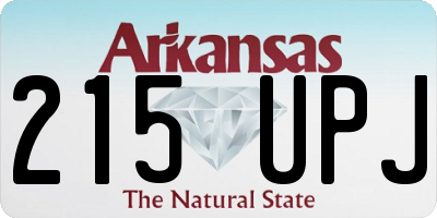 AR license plate 215UPJ