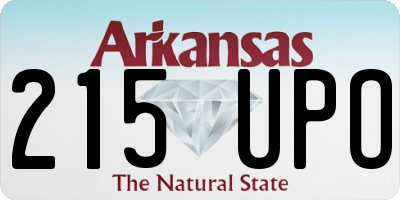AR license plate 215UPO