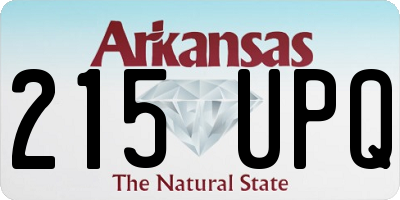 AR license plate 215UPQ