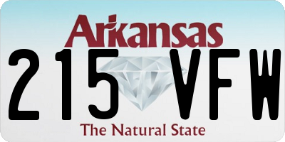 AR license plate 215VFW