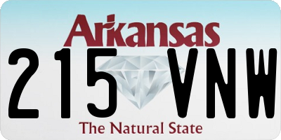 AR license plate 215VNW