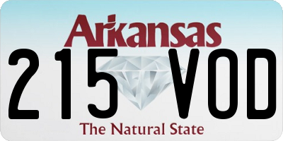 AR license plate 215VOD