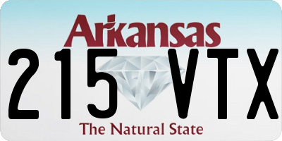AR license plate 215VTX