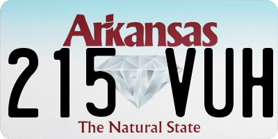 AR license plate 215VUH