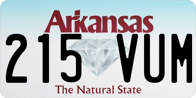 AR license plate 215VUM