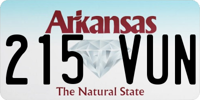 AR license plate 215VUN
