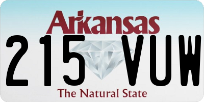 AR license plate 215VUW