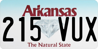 AR license plate 215VUX