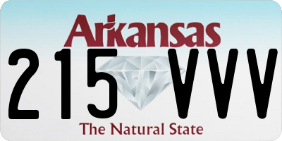 AR license plate 215VVV