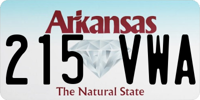 AR license plate 215VWA