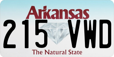 AR license plate 215VWD