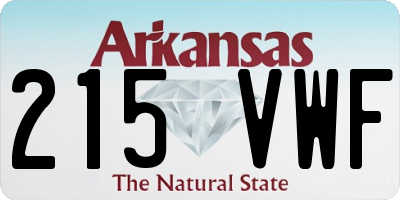 AR license plate 215VWF