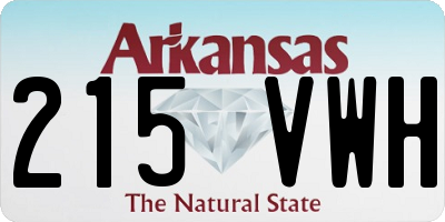 AR license plate 215VWH